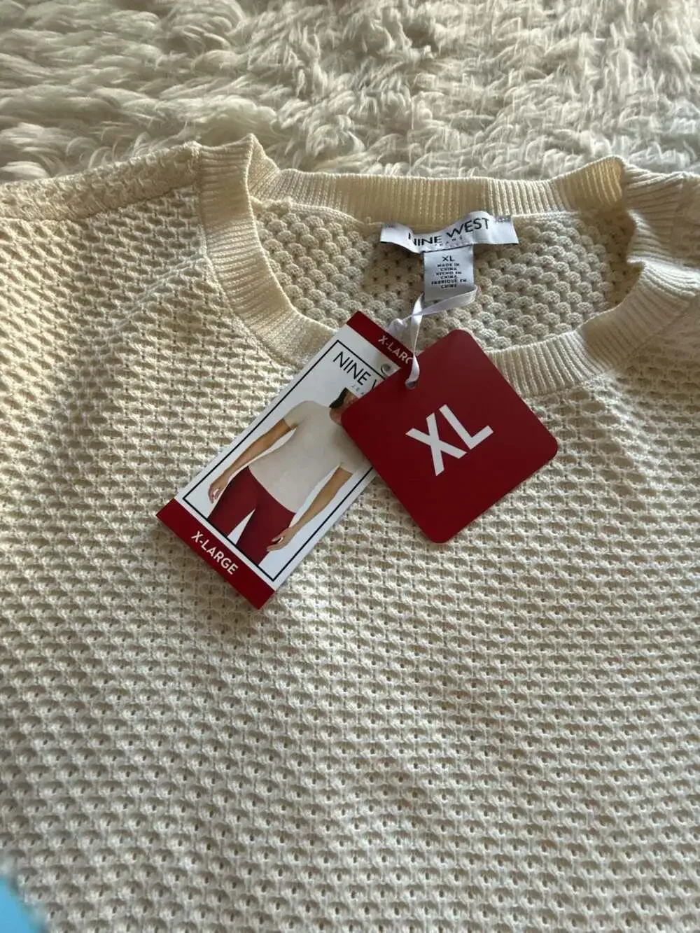 Nine West Jeans‎ Spring Sweater White XL